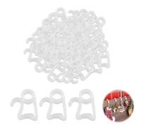 NOPKESV 100 pièces Crochet de Gouttière,Attache Guirlande Lumineuse Extérieur,Accroche Guirlande Gouttiere,pour Déco de Noël,Halloween,Fêtes,Décoration de Noël Extérieur,Lumineux (150) (white)