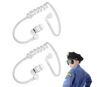 NOPKESV 2 pièces Air Tube Headphones,Écouteur Air Tube,Remplacement du Tube Acoustique Clair,Compatible avec Talkie-Walkie,Oreillette,Earphones,Earbuds,Oreille Gauche ou Droite (Transparent)
