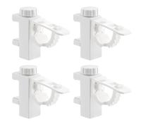 NOPKESV 4 pièces De Pince Porte-Rideaux,Barre Transversale Réglable,Tringle à Rideaux en Plastique,Tringle Rideaux Sans Percage,Attache Rideau Sans Percage,Supports Pour Tringles à Rideaux