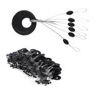 NOPKESV 600 Pièces Caoutchouc Arrêt de Bouchons,6 en 1,Taille S,pour Ruisseaux,Rivières,Lacs,Pêche en Mer,Réservoirs,Float,Fil,Gummistopper,Angelzubehör,Set,Ovale (Noir ou Jaune)