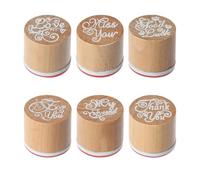 NOPKESV 6PCS Tampons Bois Motivation Phrase pour Récompense, Parti parti emballage cadeau utilisation, Tampon Enseignant et Maitresse d'École, Le sceau du cadeau