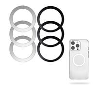 NOPKESV Anneau Magnétique 6 pièces,Autocollant Magnétique,Compatible avec Mag Safe,Kit de Conversion Magnétique Universel pour iPhone Séries 15/14/13/12/11/X,Galaxy Série S23/S22/S21/S20/S10