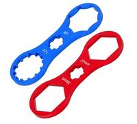 NOPKESV Clé Outil Suspension,2 pièces,SR Suntour XCR/RST MTB,Clé À Fourche Double Tête Professionnelle,Vélo Démonter Accessoires,Capuchons de Fourche vélo Retirer Installer Une,Federgabel