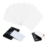 NOPKESV Paquet de 10 Cartes NFC, Cartes à Balises NFC, Balise à Puce Programmable, pour Tous Les Smartphones compatibles NFC (Blanc Blanc)