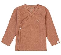 Noppies T-Shirt Unisexe pour bébé U Overlap Ls Rib Nanyuki, Café au Lait mélangé - N090, 50 cm