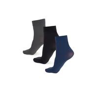 NOQ Chaussettes Femme Au-dessus de la Cheville Couleur Unie 40 DEN Opaque Microfibre Mat Classique avec Taille Unique Casual Bureau Mira, mélange de couleurs, lot de 3