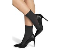 NOQ Chaussettes Femme Au-dessus de la Cheville Couleur Unie 40 DEN Opaque Microfibre Mat Classique avec Taille Unique Casual Bureau Mira