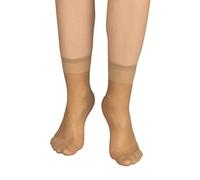 NOQ Chaussettes pour femmes au-dessus de la cheville uni 15 DEN transparent mat sans pression avec haut confortable taille unique deux paires décontracté bureau dames longueur d'équipage, Visione