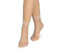 NOQ Chaussettes pour femmes au-dessus de la cheville uni 15 DEN transparent mat sans pression avec haut confortable taille unique deux paires décontracté bureau dames longueur d'équipage, York