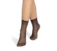 NOQ Chaussettes pour femmes au-dessus de la cheville uni 15 DEN transparent mat sans pression avec haut confortable taille unique deux paires décontracté bureau dames longueur d'équipage, Iron