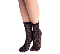 NOQ Chaussettes tendance à motifs pour femme - Bas fantaisie - Taille unique, Animale Nero, Taille unique