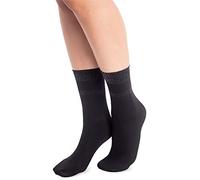 NOQ Chaussettes tendance à motifs pour femme - Bas fantaisie - Taille unique, Beatrice Nero/Silver, Taille unique