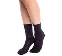 NOQ Chaussettes tendance à motifs pour femme - Bas fantaisie - Taille unique, Grazie Nero, Taille unique