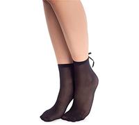 NOQ Chaussettes tendance à motifs pour femme - Bas fantaisie - Taille unique, Nastro Nero, Taille unique