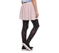 NOQ Collant Fille 40 Den - Collants Pailletés Élégants et Confortables pour Danse Classique, École et Fête - Graphite 116/122 (6-7 ans)