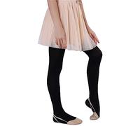 NOQ Collants en microfibre pour enfants filles 60 DEN doux chauds et confortables opaques pour tout-petits collants décontractés célébrations école de ballet une paire Mary, Nero 146-152
