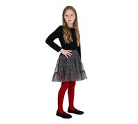 NOQ Collants épais Corina unis 120 DEN pour filles - Chauds aux pieds - Leggings pour chambre d'enfant, ballet, classe de danse - Opaques - Noir marine blanc rose, Rouge, 134-140
