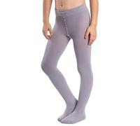 NOQ Collants épais pour fille Corina Plain 120 DEN Leggings aux pieds chauds Chambre d'enfant Ballet Classe de danse Opaque Noir Marine Blanc Rose, Paloma Grey., 134-140