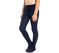 NOQ Collants épais pour fille Corina Plain 120 deniers. Collants chauds à porter dans la chambre, pour le ballet, les cours de danse. Collants opaques, noir, marine, blanc, rose, 104 cm-110 cm