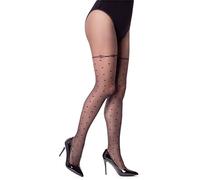 NOQ Collants fantaisie pour dames 20 deniers collants sexy sensuels aux pieds minces mat transparent, Lolita Nero M