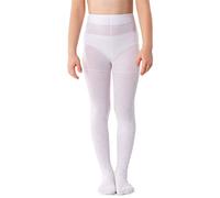 NOQ Collants fins pour enfant avec joli imprimé pour fille Motif 40 deniers Cérémonie de danse décontractée, Suzi 3 Hearts Bianco, 92/98 cm