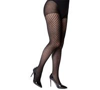 NOQ Collants légers à motif perforé pour femmes avec motif côtelé tricoté, collants opaques, collants en velours fantaisie, M-L