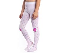 NOQ Collants opaques pour fille Motif cœurs Oui/No 120 DEN, blanc, 12 ans, YES/NO