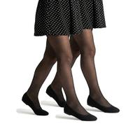 NOQ Collants pour fille 20 Den Semi-transparents Avec Pieds Doux Pour Danse De Ballet Collants Décontractés Unis Pour Adolescents Bas De Tous Les Jours Ala Lot de 2 Nero 146-152 cm 11-12 ans