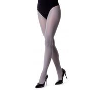 NOQ Collants unicolor pour femmes 40 deniers, collant coloré décontracté, bas sensuels avec pied semi-transparent Mireille, cendre, XL