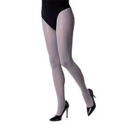 NOQ Collants unis pour femme 40 deniers collants colorés décontractés collants sensuels avec pied semi-transparent Mireille, cendre, XXL