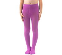 NOQ filles collants en tricot uni aux pieds chauds opaques école enfant bas Ballet danse spectacle pépinière, Lavende 116/122 cm