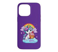 Nora Licorne avec Cupcake Violet Coque pour iPhone 14 Pro Max