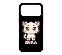 Nora Motif Chat Mignon pour Fille Nom Nora Coque pour iPhone 17 Pro Max