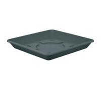 Nora Soucoupe carrée en plastique pour pot de fleurs 25 x 25 cm charbon