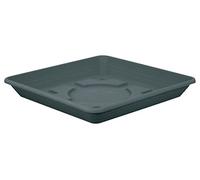 Nora Soucoupe carrée en plastique pour pot de fleurs 50 x 50 cm charbon