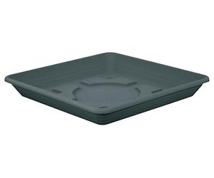 Nora Soucoupe carrée en plastique pour pot de fleurs 50 x 50 cm charbon