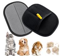 NoraGlaze Lot de 2 gants de toilettage double direction pour chats et chiens, gants d'épilation pour perte de fourrure, outil de nettoyage de tissus d'intérieur pour canapé, tapis, literie, vêtements
