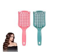 Norajane detangling Brush, upgraded Curl Styling Brush, Willow Brush norajane hair, brosse à poils doux et respirant, brosse à cheveux detangling pour femme (Rose+Vert)