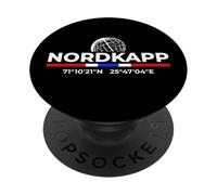 Nord Norvège Coordonnées Souvenir Voyage PopSockets PopGrip Adhésif