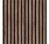 Nord Plus Panneaux muraux en MDF, acoustiques, décoration intérieure, revêtements en bois 3D, 1 pièce = 1,18 m², 1 pièce = 196 x 60 x 1 cm (05)