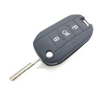 Nordecco Coque de clé en silicone pour Citroën C3 MK3 SX Shine Lounge Dispatch C5 Aircross, Peugeot 208 308 408 508 2008 3008 4008 Traveller Télécommande à 3 boutons (Noir)