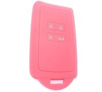 Nordecco Coque de clé en silicone pour Renault Symbioz 1.6 E-Tech 145 Iconic Techno Esprit Alpine Hybrid 2024 2025 Clé télécommande (rose)