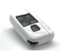 Nordecco - Coque de protection en plastique rigide ABS brillant pour Range Rover Velar Vogue Range Sport Evoque Discovery Freelander SVR 5 boutons Blanc