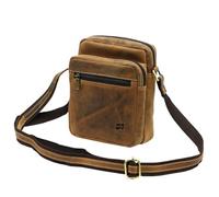 Nordee Sac À Bandoulière Brun En Cuir - Sacoche Hunter Pour Homme Et Femme - Avec Bande Ajustable - Sac À Main Porté Épaule - Pochette Matériel Durable 7 X 21 X 23 Cm