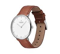 Nordgreen Montre de Design scandinave - Quartz analogique, Argent/Or, Bracelets en Cuir/Maille interchangeables, Montre-Bracelet élégante, Mixte, résistante à l'eau, Moderne, modèle Native