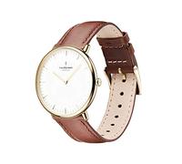 Nordgreen Montre de Design scandinave - Quartz analogique, Argent/Or, Bracelets en Cuir/Maille interchangeables, Montre-Bracelet élégante, Mixte, résistante à l'eau, Moderne, modèle Native