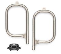 Nordic Bbq Store Lot de 2 brûleurs pour Napoleon TravelQ 285 Series - Compatible avec PRO285X, PRO285X-BK, PRO285, PRO285-BK, TQ285X, TQ285X-1, TQ285X-BL, TravelQ PRO 285 - Acier inoxydable 304