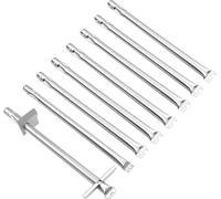 Nordic Bbq Store Lot de 6 brûleurs en acier inoxydable pour Weber Summit série 600 (E-660, S-660, E-670, S-670) - Remplace 67558 - 6 brûleurs principaux, brûleurs sear et brûleur fumoir