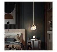 Nordic Bedroom BedsideChandelier Crystal Single Head Post-Modern Minimalist Restaurant Bar Net Red Light Luxury Room Chandelier Modern LED Chandelier (Trichromaticlight)