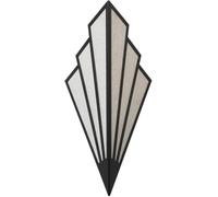 Nordic Bedside Wall Light Modern Simple Fabric Shade Wall Sconces with Metal Finish Creative Fan-Shaped Wall Lamps for Living Room Hallway Foyer(Dark)